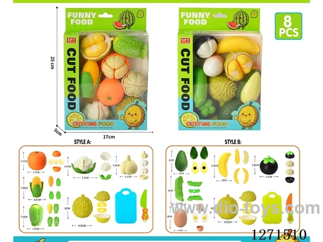 Peeled fruit 8PCS 2 styles mixed