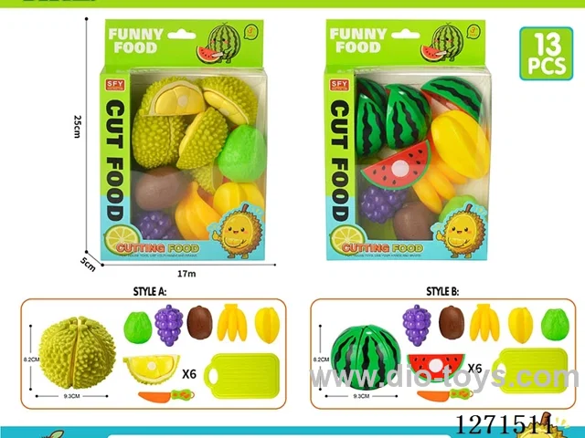 Peeled fruit 13PCS 2 styles mixed