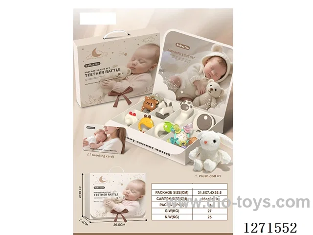 10PCS Baby Rattle Set (Boilable) +Plush toy