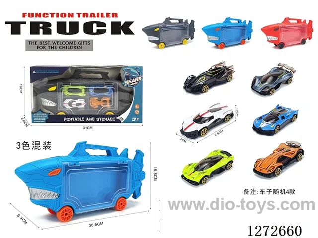 Shark Free Wheel Car + 4 Free Wheel Alloy cars