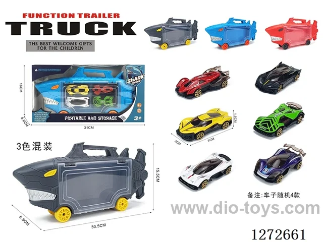 Shark Free Wheel Car + 4 Free Wheel Alloy cars