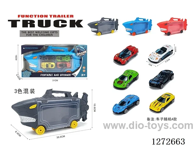 Shark Free Wheel Car + 4 Free Wheel Alloy cars
