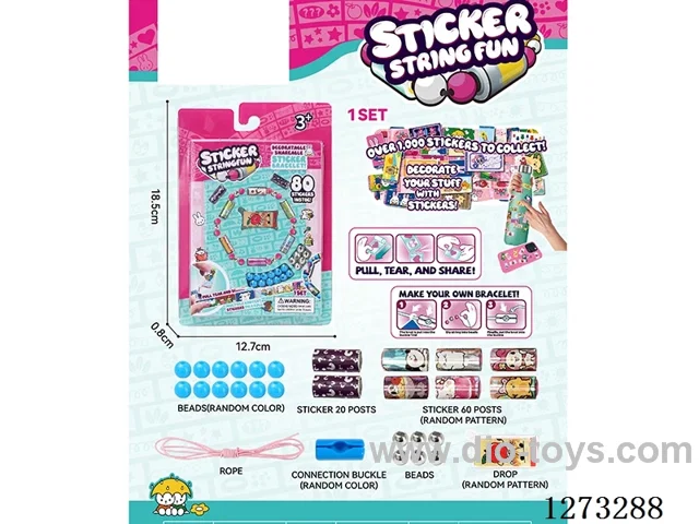 DIY Bead Sticker Bracelet Stickers - 80 Stickers