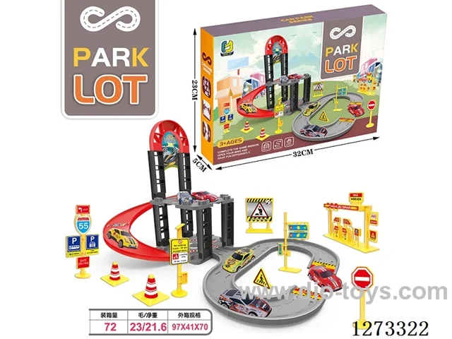 Parking Lot (Includes 1 Tin Car)