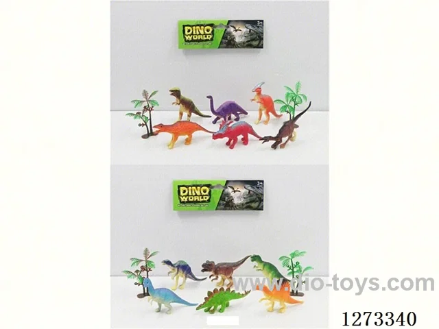 6PCS 4.5-inch Solid Dinosaurs (Assorted 2 Styles)