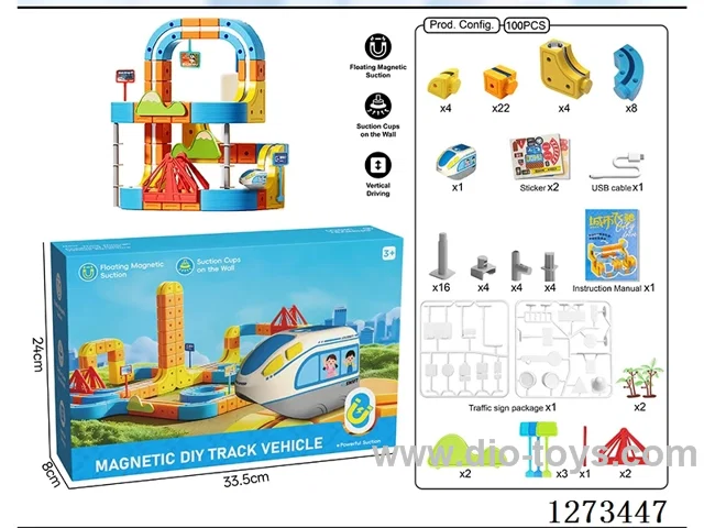 Transformable Building Blocks DIY Magnetic Track Car