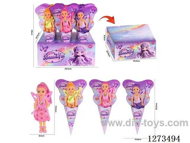5-Inch Little Angel with Magic Wand (12PCS, 3-color mix)