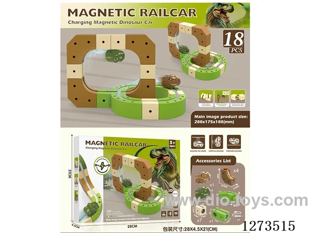 Electric Educational Dinosaur Building Blocks with Magnetic Tracks