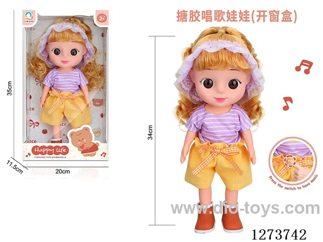 34cm Vinyl Doll with English Songs - 3*AAA Batteries Not Included