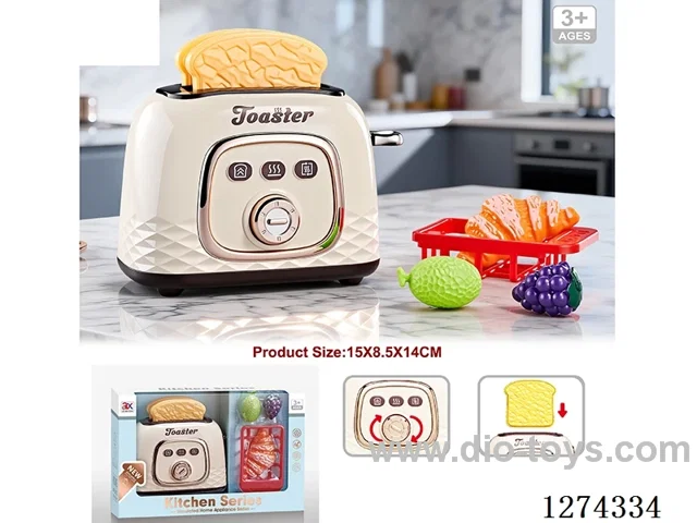 Toaster Set / Bread pops up, bell sound / No batteries included