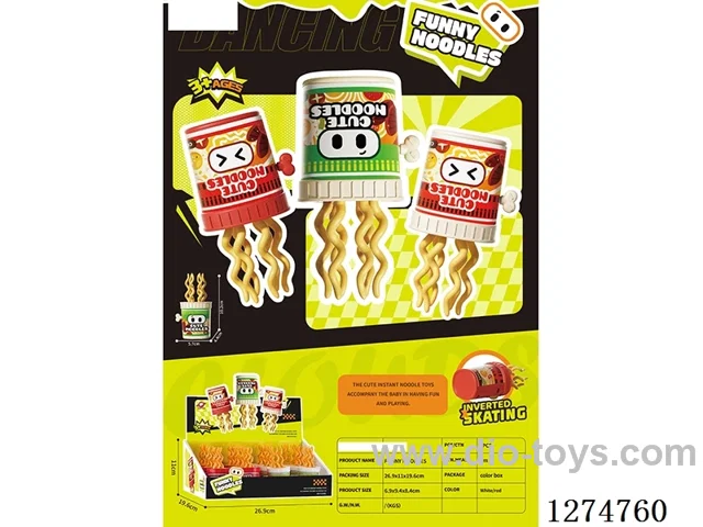 Wind-Up Dancing Instant Noodles - White, Red