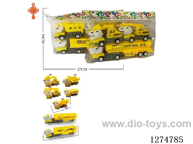 3PCS pull back toys 2 mixed