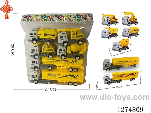 6PCS pull back toys 2 mixed