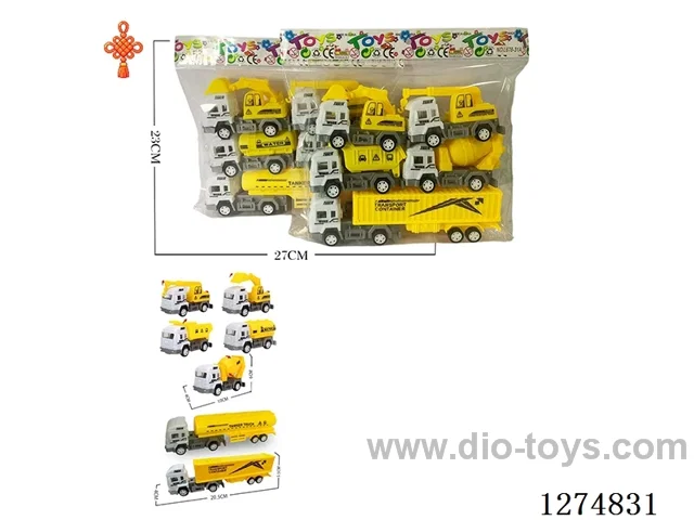 5PCS pull back toys 2 mixed