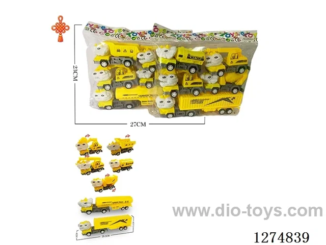 5PCS pull back toys 2 mixed