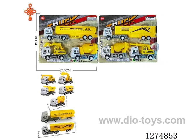 3PCS pull back toys 2 mixed