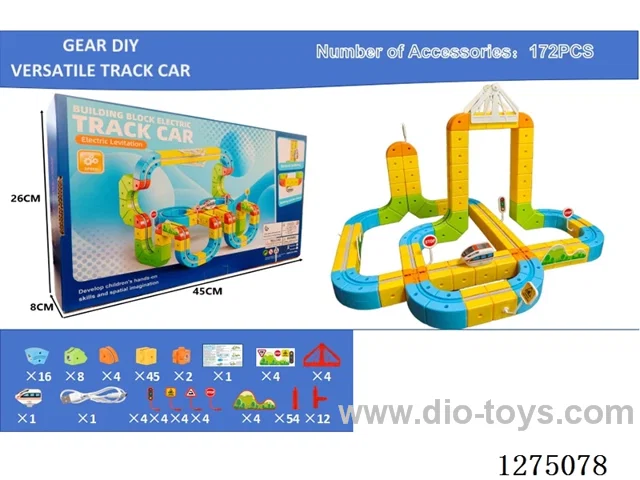 172PCS DIY Gear Transformable Track Car