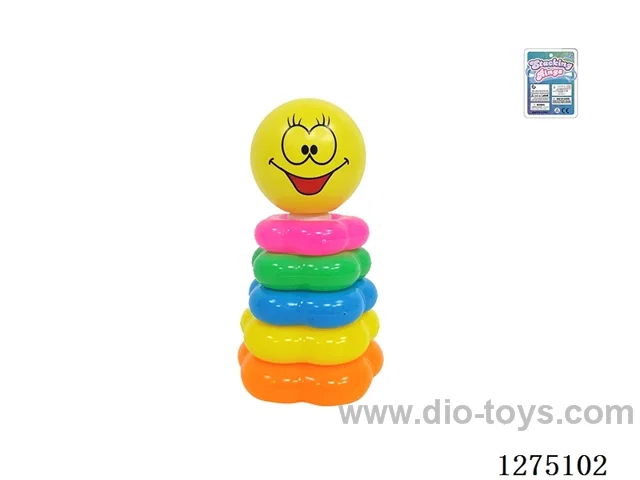 5-Layer Floral Rainbow Ring Toss (Smiley Face)