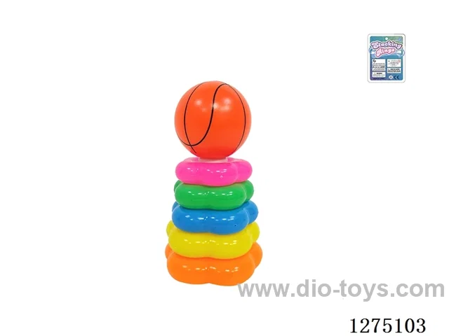 5-Layer Floral Rainbow Ring Toss (Basketball)