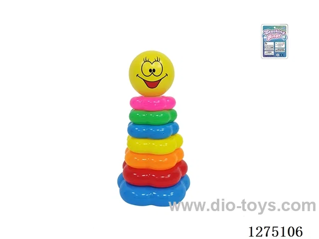 7-Layer Floral Rainbow Ring Toss (Smiley Face)