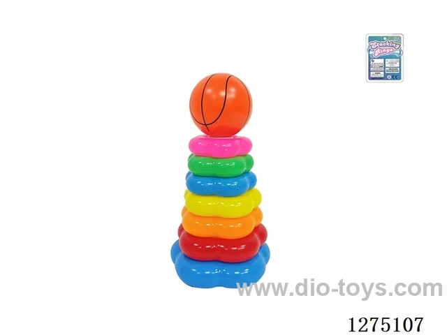 7-Layer Floral Rainbow Ring Toss (Basketball)