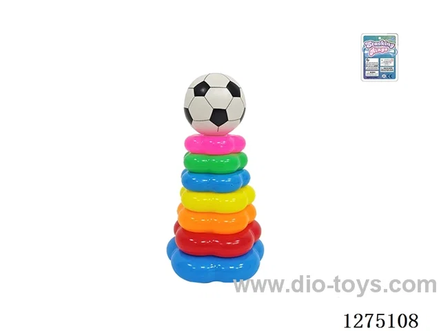 7-Layer Floral Rainbow Ring Toss (Soccer Ball)