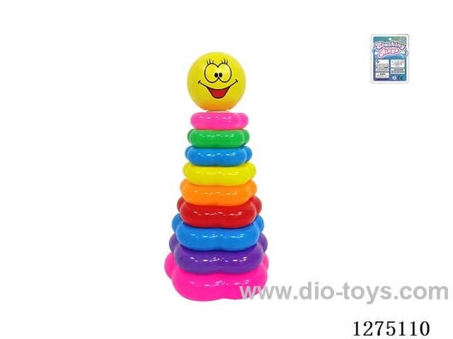 9-Layer Floral Rainbow Ring Toss (Smiley Face)