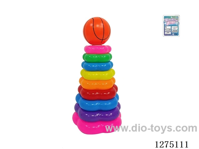 9-Layer Floral Rainbow Ring Toss (Basketball)