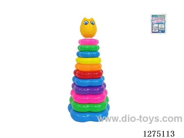 11-Layer Floral Rainbow Ring Toss (Woodpecker)