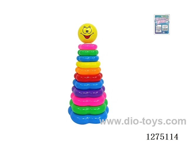 11-Layer Floral Rainbow Ring Toss (Smiley Face)