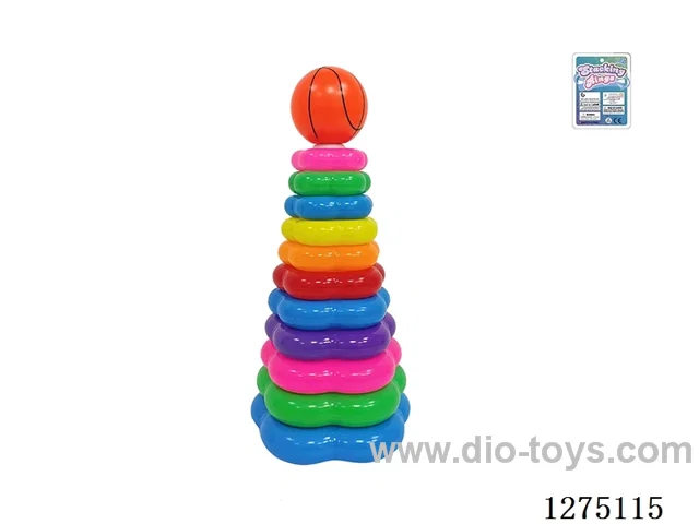 11-Layer Floral Rainbow Ring Toss (Basketball)