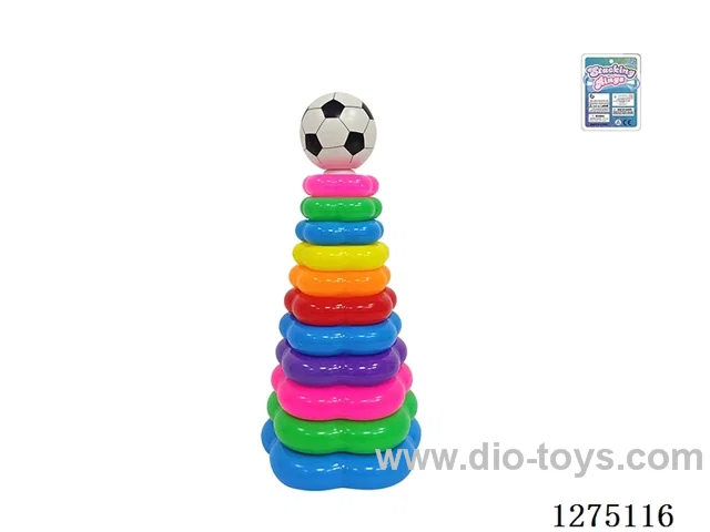 11-Layer Floral Rainbow Ring Toss (Soccer)