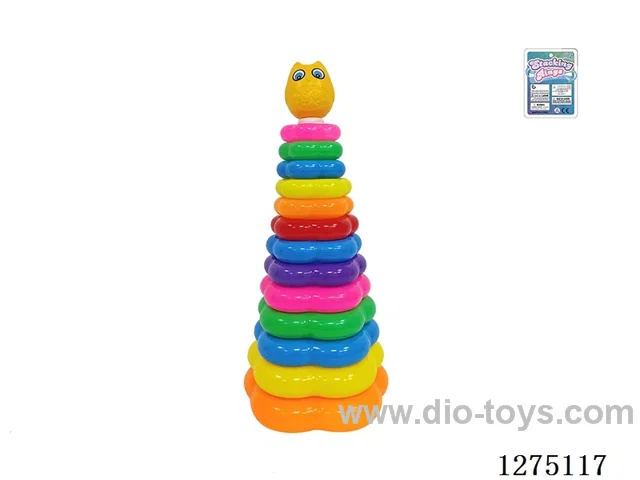 13-Layer Floral Rainbow Ring Toss (Woodpecker)