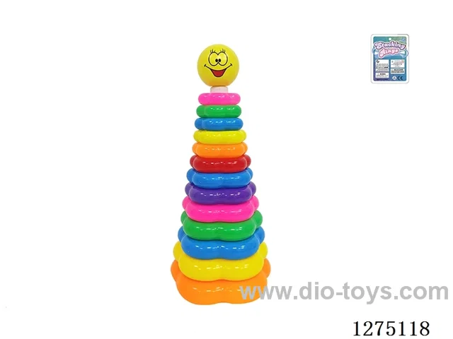 13-Layer Floral Rainbow Ring Toss (Smiley Face)