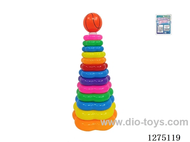 13-Layer Floral Rainbow Ring Toss (Basketball)
