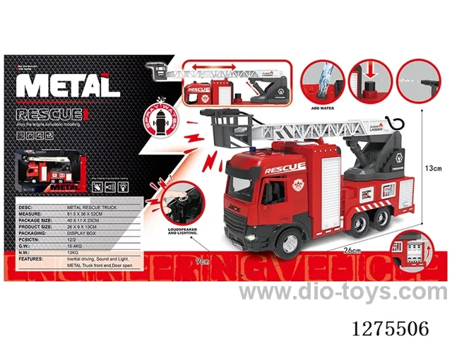 Alloy Inertial Aerial Ladder Fire Truck W L/M