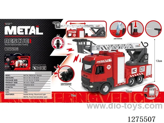 Alloy Inertial Aerial Ladder Fire Truck W L/M