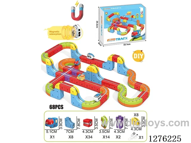 68PCS DIY Magnetic Levitation Track included battery