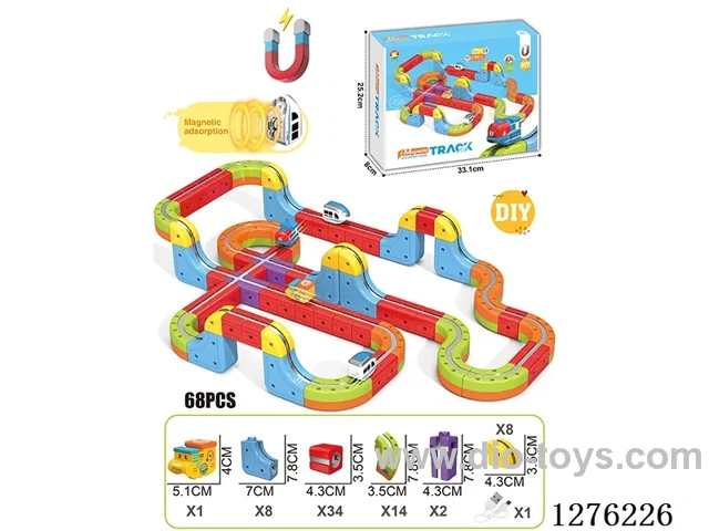 68PCS DIY Magnetic Levitation Track included battery
