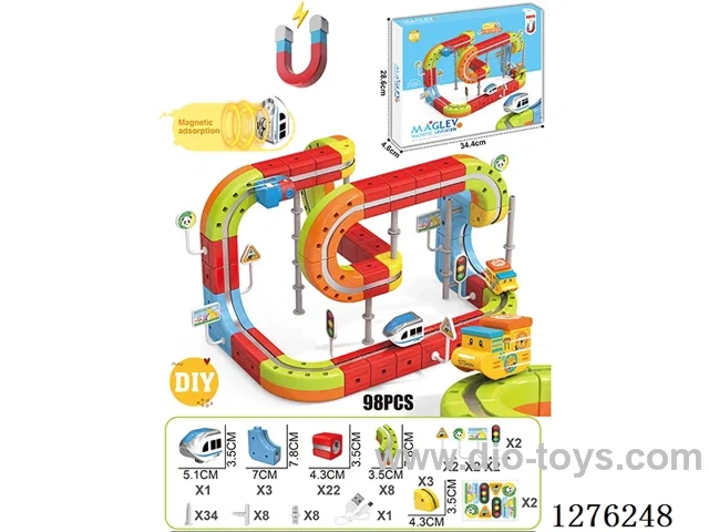 98PCS DIY Magnetic Levitation Track included battery
