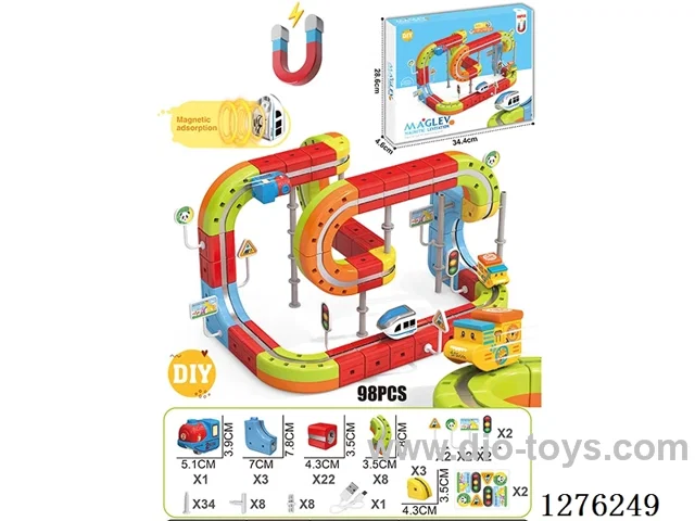 98PCS DIY Magnetic Levitation Track included battery