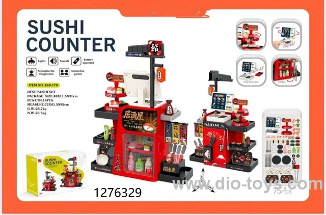 Sushi Counter Toy with lighting&sound in hand box