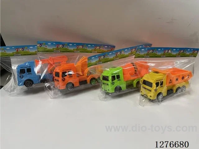 4-Style Pull-Back Construction Vehicles