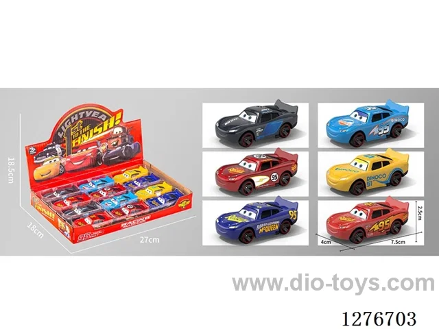 Die-Cast Free Wheel Cars (12PCS, Assorted 6 Styles)