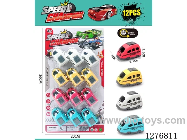 12PCS pull back toys