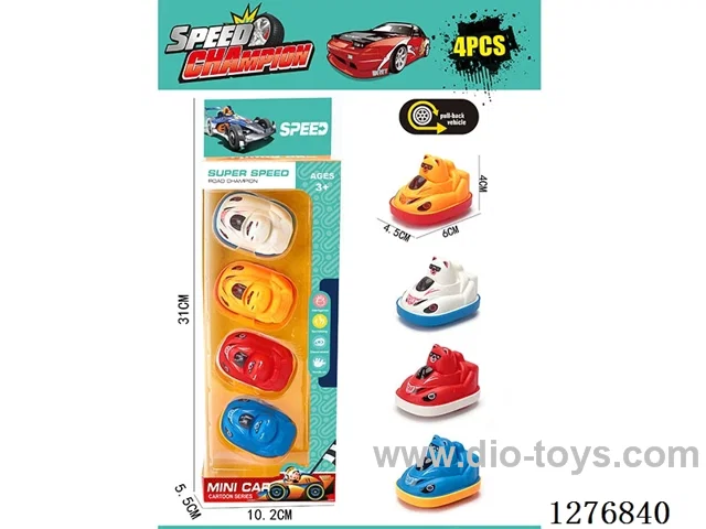 4PCS pull back toys