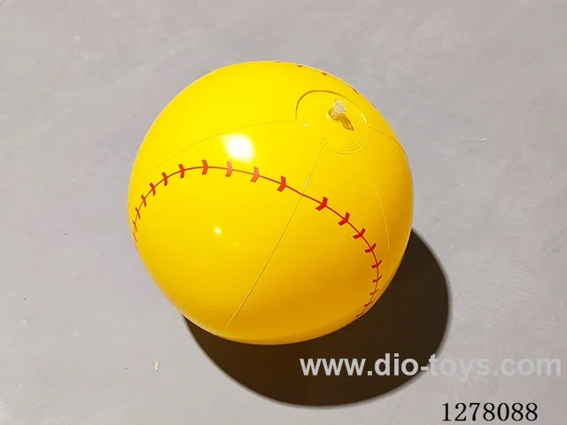 Inflatable Toy - 16-inch Yellow Baseball