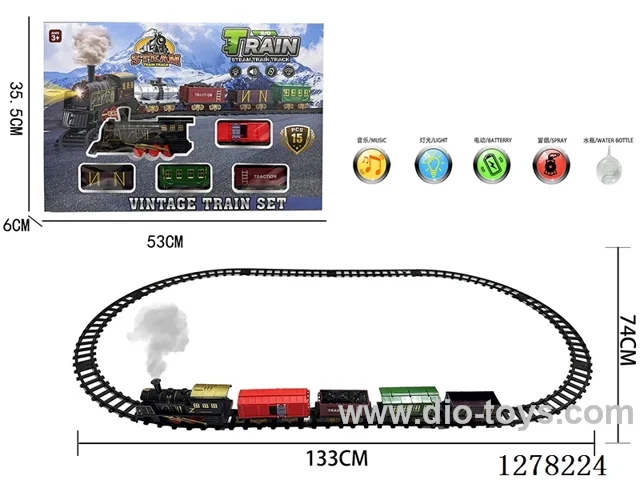 Electric Train Tracks W L/M/spray 133*74CM