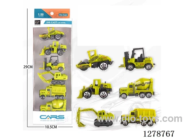 free wheel alloy car 6PCS