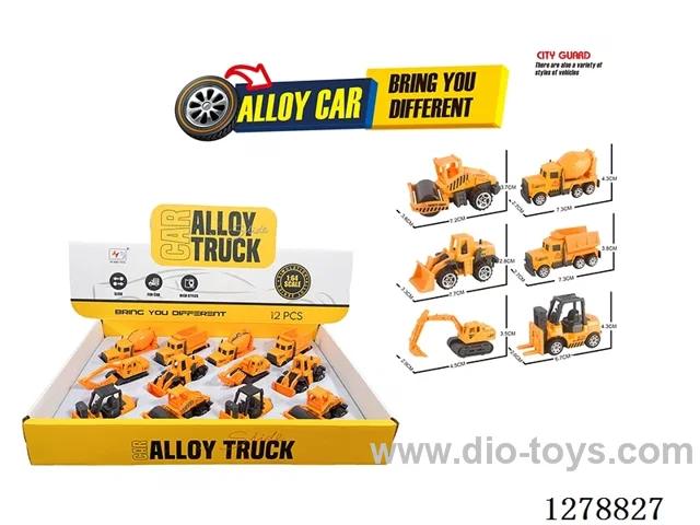 free wheel alloy car 12PCS